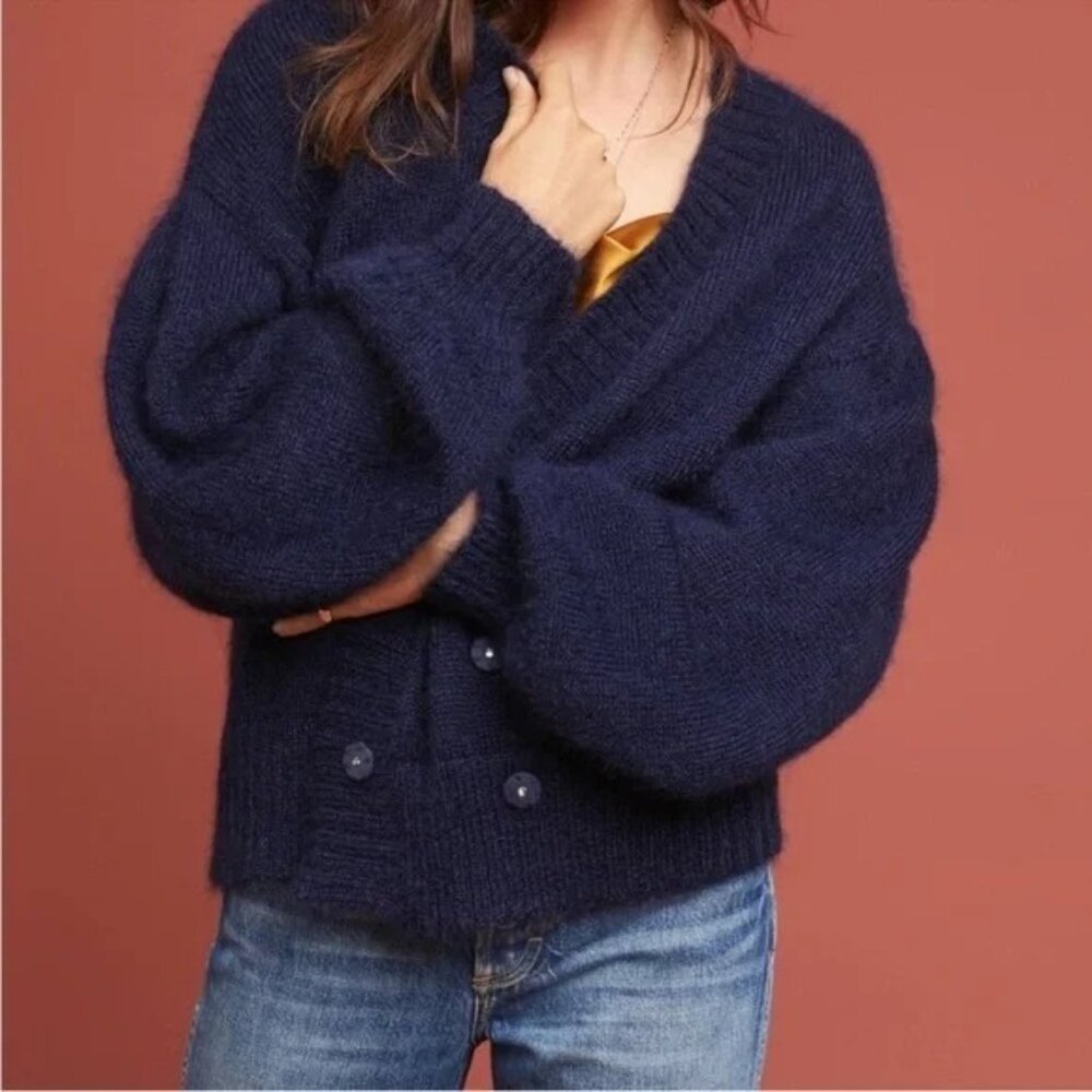 AG Adriano Goldschmied Amari Cardigan Wool Mohair Sweater Size L